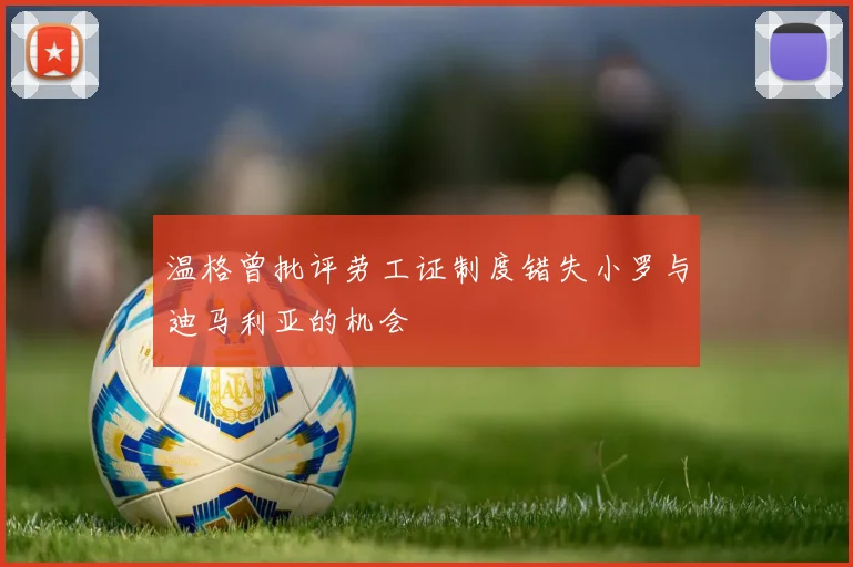 温格曾批评劳工证制度错失小罗与迪马利亚的机会
